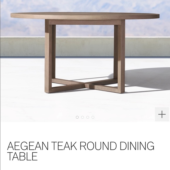 Restoration hardware Aegean outdoor dinning table cover charcoal -NWT - Picture 1 of 4